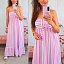 Vestido Rayas Lila